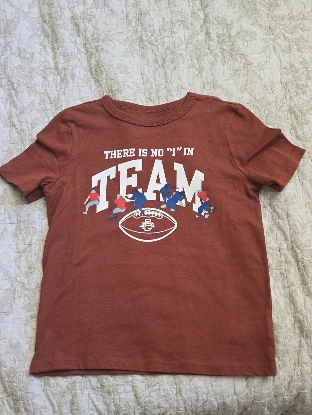 GAP Rust Red Kids' 'TEAM' Football Graphic Tee New
